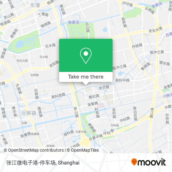 张江微电子港-停车场 map