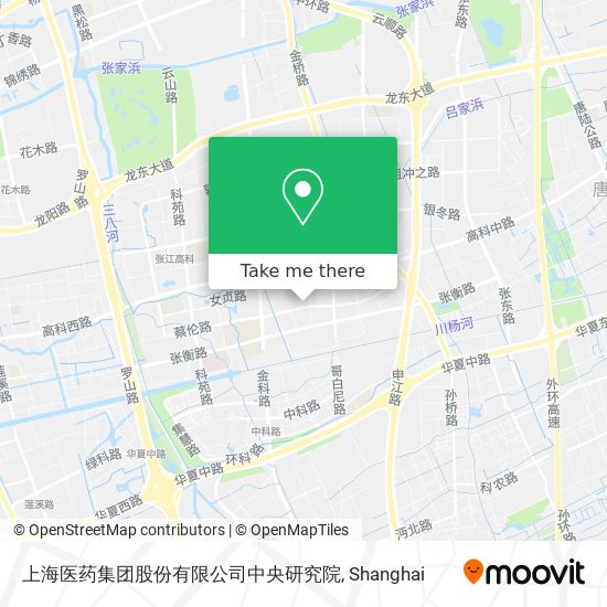 上海医药集团股份有限公司中央研究院 map