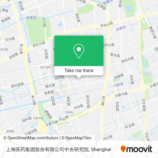 上海医药集团股份有限公司中央研究院 map