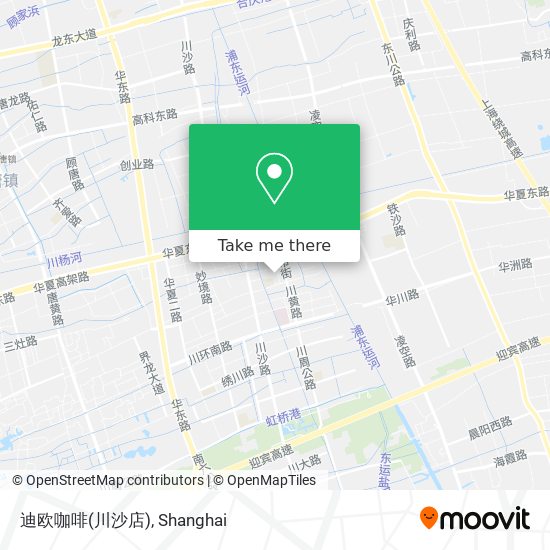 迪欧咖啡(川沙店) map