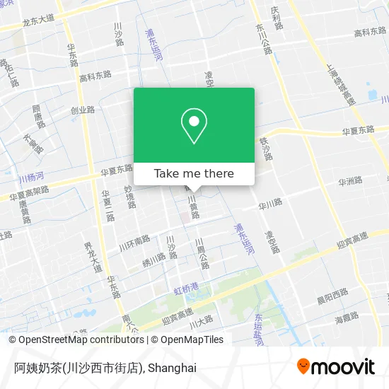 阿姨奶茶(川沙西市街店) map