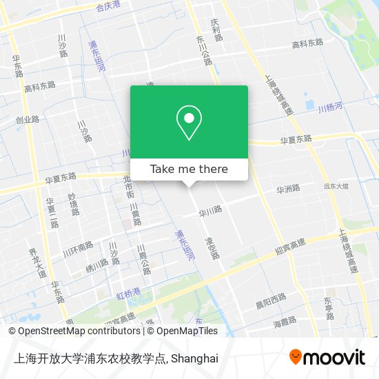 上海开放大学浦东农校教学点 map