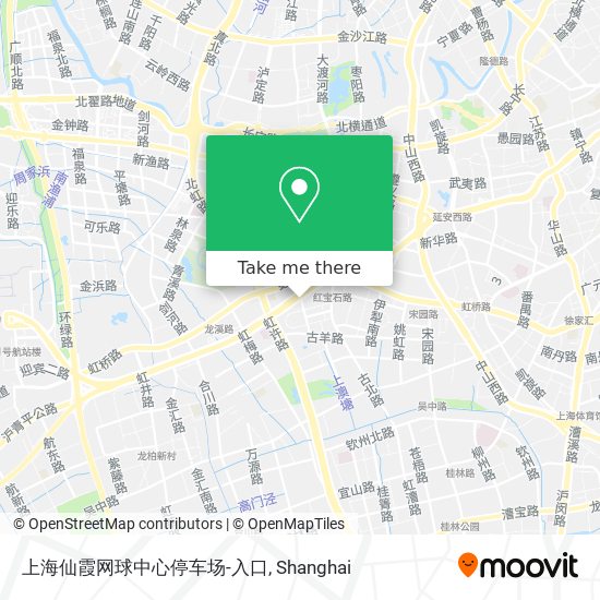 上海仙霞网球中心停车场-入口 map