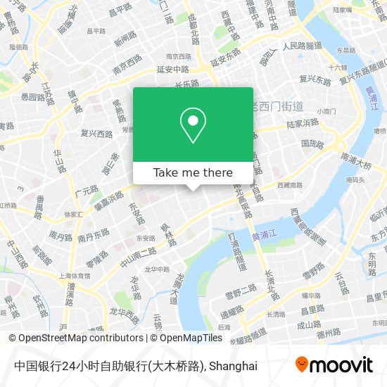 中国银行24小时自助银行(大木桥路) map
