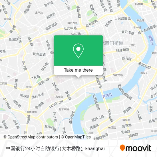 中国银行24小时自助银行(大木桥路) map