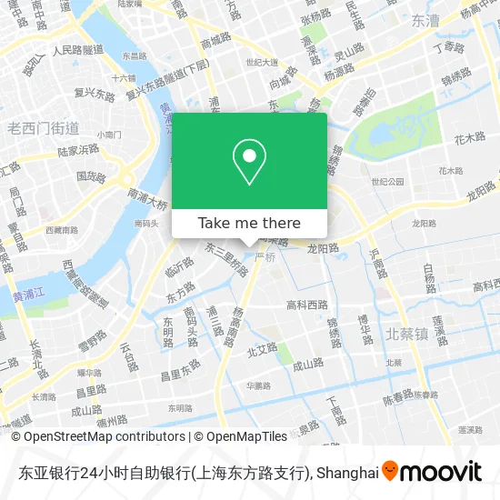 东亚银行24小时自助银行(上海东方路支行) map