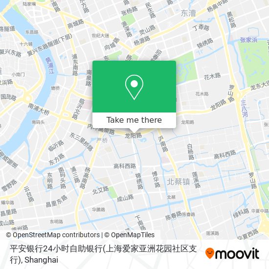 平安银行24小时自助银行(上海爱家亚洲花园社区支行) map