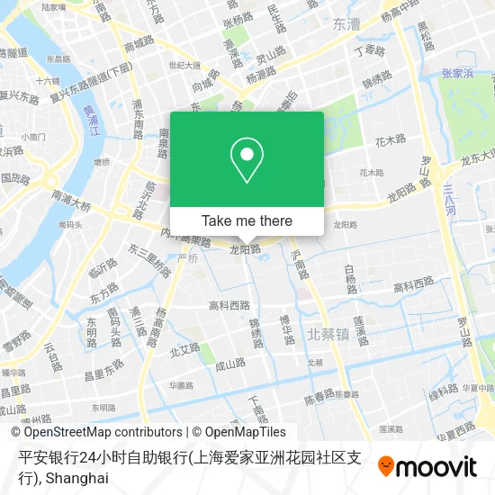 平安银行24小时自助银行(上海爱家亚洲花园社区支行) map