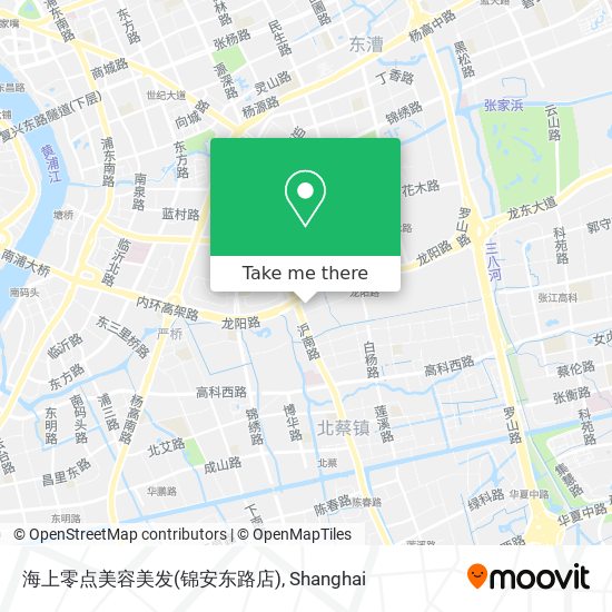 海上零点美容美发(锦安东路店) map