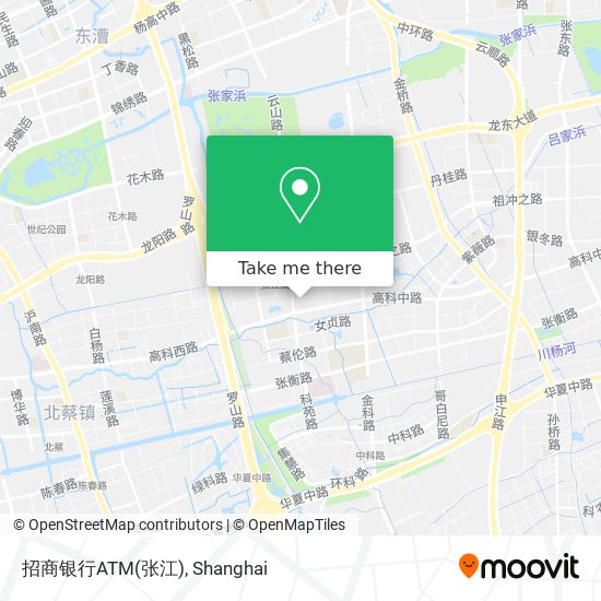 招商银行ATM(张江) map