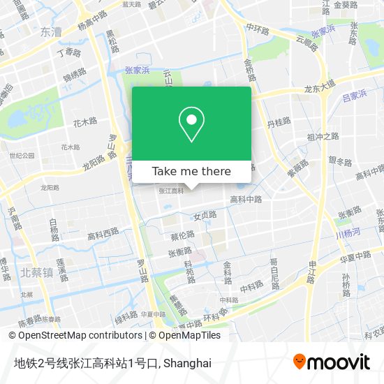 地铁2号线张江高科站1号口 map