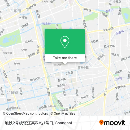 地铁2号线张江高科站1号口 map
