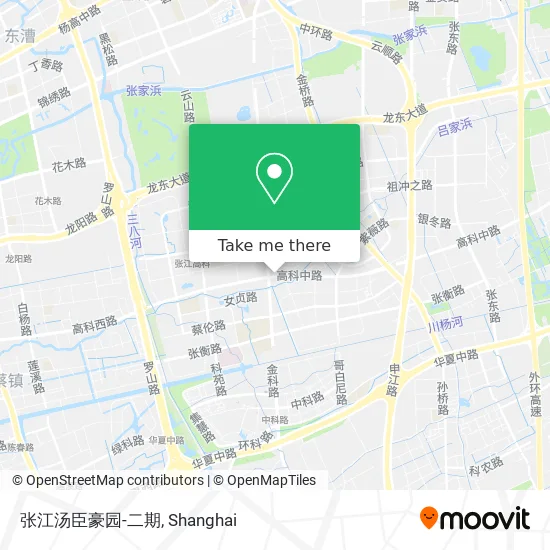 张江汤臣豪园-二期 map