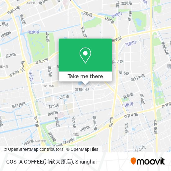 COSTA COFFEE(浦软大厦店) map