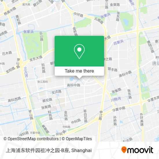 上海浦东软件园祖冲之园-B座 map
