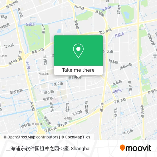上海浦东软件园祖冲之园-Q座 map