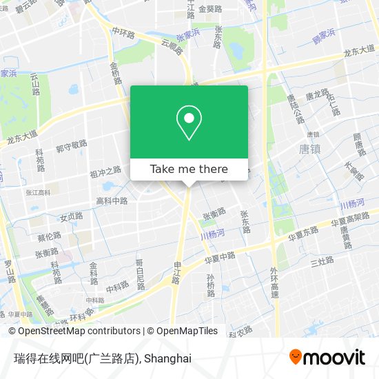 瑞得在线网吧(广兰路店) map