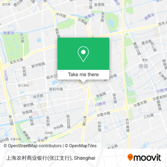 上海农村商业银行(张江支行) map