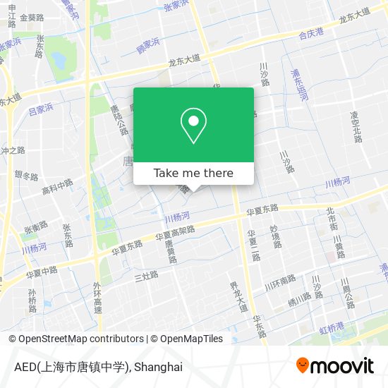 AED(上海市唐镇中学) map