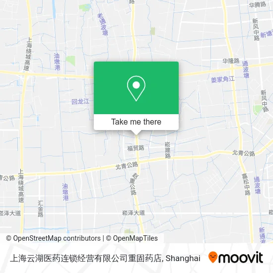 上海云湖医药连锁经营有限公司重固药店 map