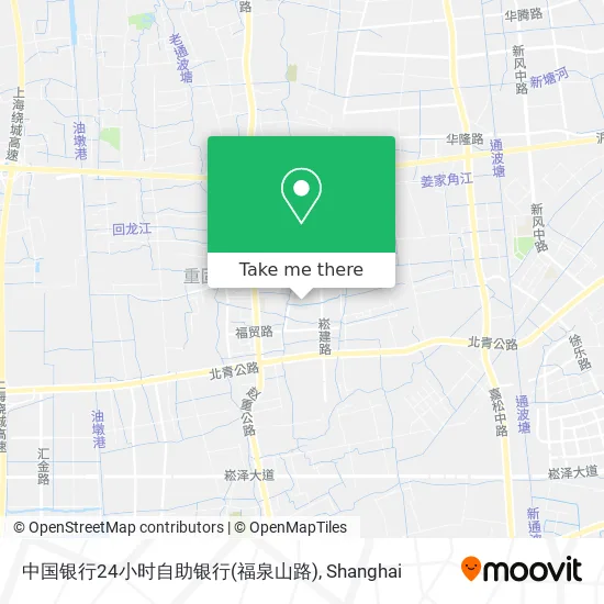 中国银行24小时自助银行(福泉山路) map