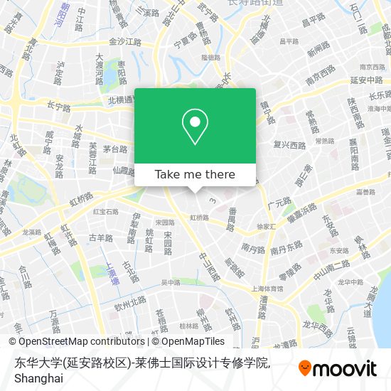 东华大学(延安路校区)-莱佛士国际设计专修学院 map