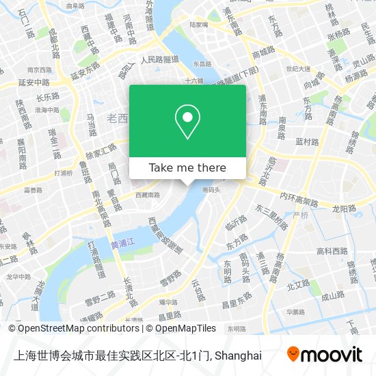 上海世博会城市最佳实践区北区-北1门 map