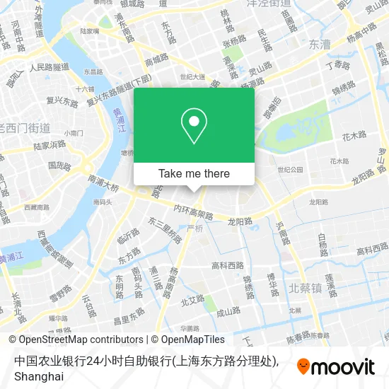 中国农业银行24小时自助银行(上海东方路分理处) map