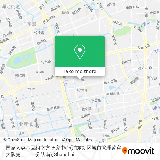 国家人类基因组南方研究中心(浦东新区城市管理监察大队第二十一分队南) map