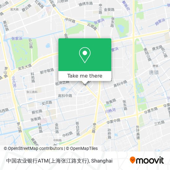 中国农业银行ATM(上海张江路支行) map