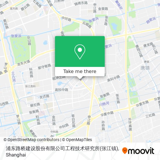 浦东路桥建设股份有限公司工程技术研究所(张江镇) map