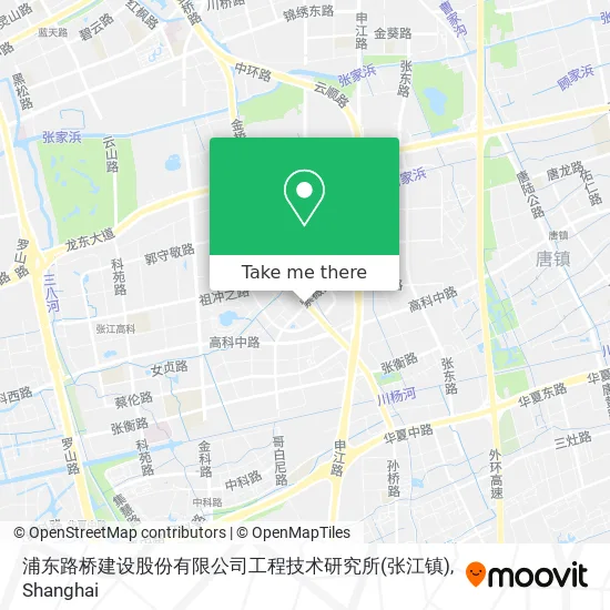 浦东路桥建设股份有限公司工程技术研究所(张江镇) map