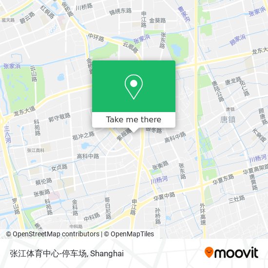 张江体育中心-停车场 map