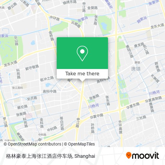 格林豪泰上海张江酒店停车场 map