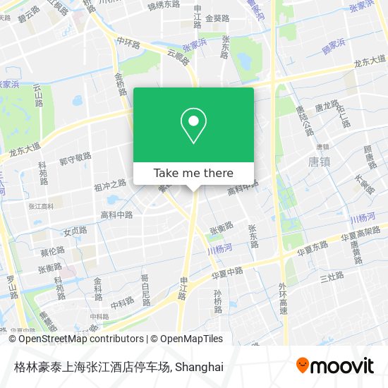 格林豪泰上海张江酒店停车场 map
