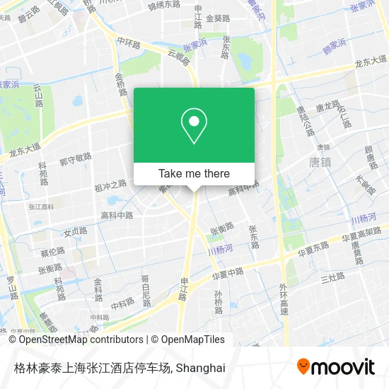 格林豪泰上海张江酒店停车场 map