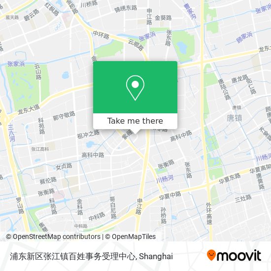 浦东新区张江镇百姓事务受理中心 map