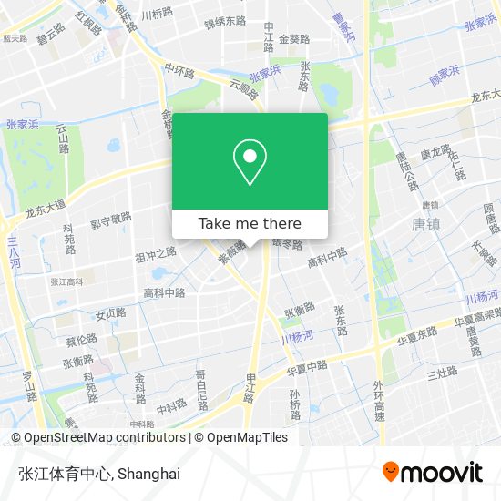 张江体育中心 map