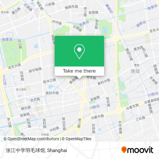 张江中学羽毛球馆 map