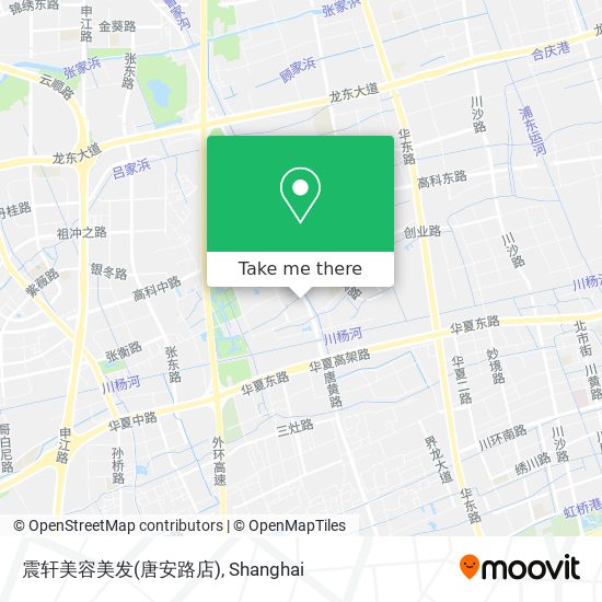 震轩美容美发(唐安路店) map