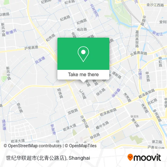 世纪华联超市(北青公路店) map