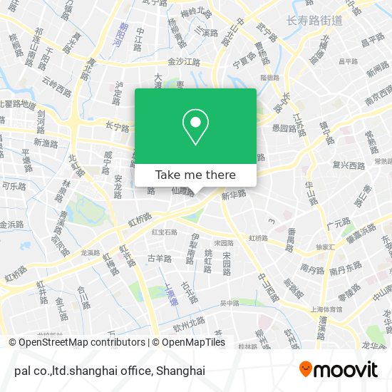 pal co.,ltd.shanghai office map
