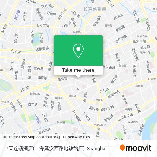 7天连锁酒店(上海延安西路地铁站店) map