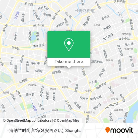 上海纳兰时尚宾馆(延安西路店) map