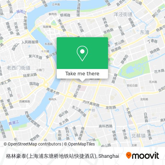 格林豪泰(上海浦东塘桥地铁站快捷酒店) map