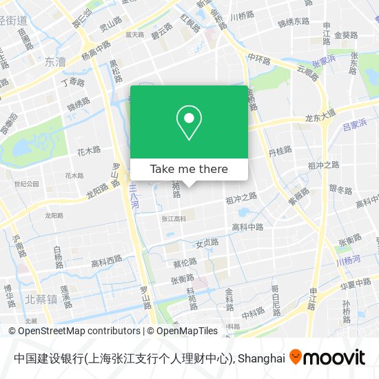中国建设银行(上海张江支行个人理财中心) map