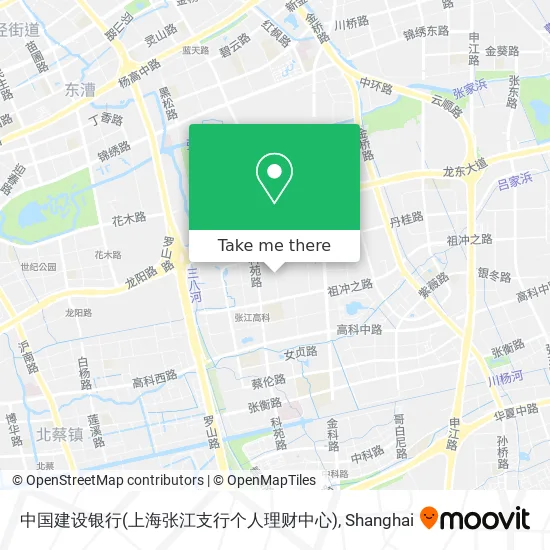 中国建设银行(上海张江支行个人理财中心) map