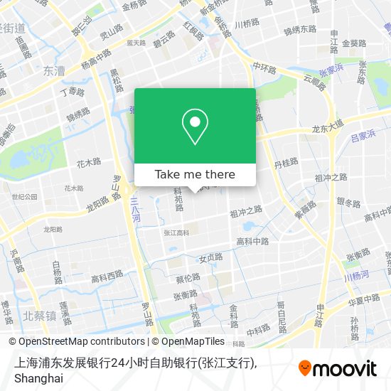 上海浦东发展银行24小时自助银行(张江支行) map