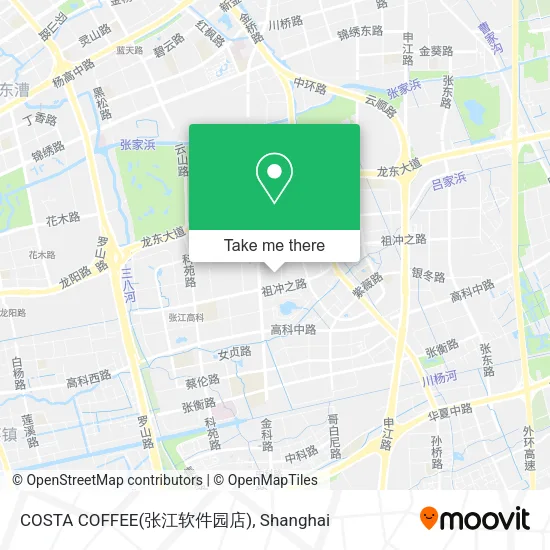 COSTA COFFEE(张江软件园店) map