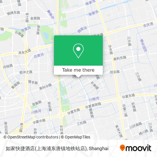 如家快捷酒店(上海浦东唐镇地铁站店) map